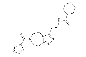 Image of N-[2-[7-(3-furoyl)-5,6,8,9-tetrahydro-[1,2,4]triazolo[3,4-g][1,4]diazepin-3-yl]ethyl]cyclohexanecarboxamide