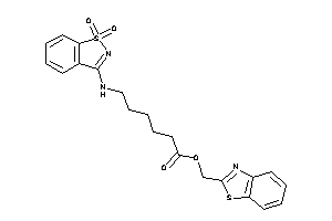 Image of 6-[(1,1-diketo-1,2-benzothiazol-3-yl)amino]hexanoic Acid 1,3-benzothiazol-2-ylmethyl Ester