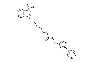 6-[(1,1-diketo-1,2-benzothiazol-3-yl)amino]hexanoic Acid (2-phenylthiazol-4-yl)methyl Ester