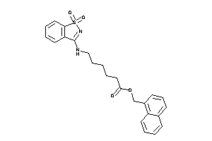 Image of 6-[(1,1-diketo-1,2-benzothiazol-3-yl)amino]hexanoic Acid 1-naphthylmethyl Ester