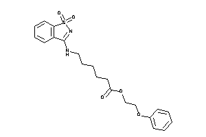 Image of 6-[(1,1-diketo-1,2-benzothiazol-3-yl)amino]hexanoic Acid 2-phenoxyethyl Ester