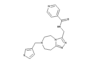 N-[[7-(3-thenyl)-5,6,8,9-tetrahydro-[1,2,4]triazolo[3,4-g][1,4]diazepin-3-yl]methyl]isonicotinamide