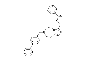 Image of N-[[7-(4-phenylbenzyl)-5,6,8,9-tetrahydro-[1,2,4]triazolo[3,4-g][1,4]diazepin-3-yl]methyl]nicotinamide