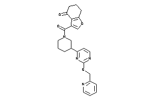 Image of 3-[3-[2-(2-pyridylmethylthio)pyrimidin-4-yl]piperidine-1-carbonyl]-6,7-dihydro-5H-benzofuran-4-one