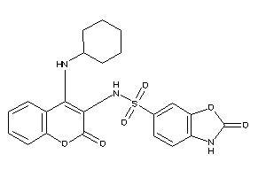 Image of N-[4-(cyclohexylamino)-2-keto-chromen-3-yl]-2-keto-3H-1,3-benzoxazole-6-sulfonamide