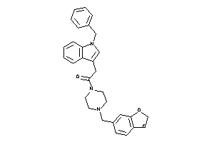 2-(1-benzylindol-3-yl)-1-(4-piperonylpiperazino)ethanone