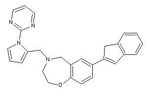 Image of 7-(1H-inden-2-yl)-4-[[1-(2-pyrimidyl)pyrrol-2-yl]methyl]-3,5-dihydro-2H-1,4-benzoxazepine