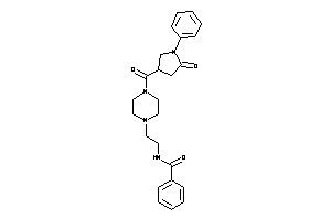 N-[2-[4-(5-keto-1-phenyl-pyrrolidine-3-carbonyl)piperazino]ethyl]benzamide