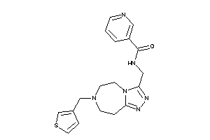 Image of N-[[7-(3-thenyl)-5,6,8,9-tetrahydro-[1,2,4]triazolo[3,4-g][1,4]diazepin-3-yl]methyl]nicotinamide