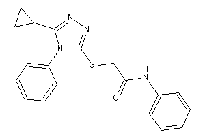 Image of 2-[(5-cyclopropyl-4-phenyl-1,2,4-triazol-3-yl)thio]-N-phenyl-acetamide