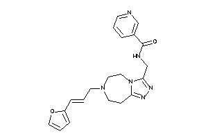 Image of N-[[7-[3-(2-furyl)allyl]-5,6,8,9-tetrahydro-[1,2,4]triazolo[3,4-g][1,4]diazepin-3-yl]methyl]nicotinamide