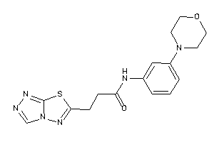 Image of N-(3-morpholinophenyl)-3-([1,2,4]triazolo[3,4-b][1,3,4]thiadiazol-6-yl)propionamide