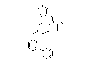 6-(3-phenylbenzyl)-1-(3-pyridylmethyl)-4,4a,5,7,8,8a-hexahydro-3H-1,6-naphthyridin-2-one