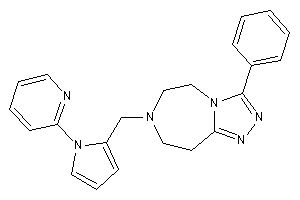 Image of 3-phenyl-7-[[1-(2-pyridyl)pyrrol-2-yl]methyl]-5,6,8,9-tetrahydro-[1,2,4]triazolo[3,4-g][1,4]diazepine