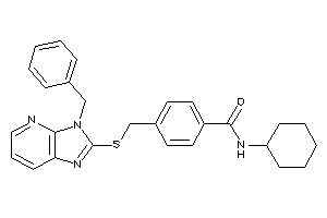 4-[[(3-benzylimidazo[4,5-b]pyridin-2-yl)thio]methyl]-N-cyclohexyl-benzamide