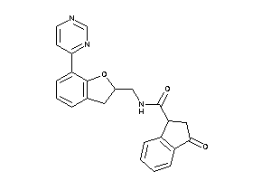 3-keto-N-[[7-(4-pyrimidyl)coumaran-2-yl]methyl]indane-1-carboxamide