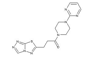 Image of 1-[4-(2-pyrimidyl)piperazino]-3-([1,2,4]triazolo[3,4-b][1,3,4]thiadiazol-6-yl)propan-1-one