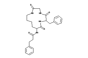 Image of N-(4-benzyl-2,5,8-triketo-3,6,9-triazacyclotridec-1-yl)-3-phenyl-propionamide
