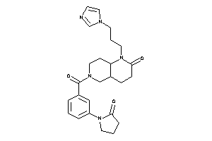 1-(3-imidazol-1-ylpropyl)-6-[3-(2-ketopyrrolidino)benzoyl]-4,4a,5,7,8,8a-hexahydro-3H-1,6-naphthyridin-2-one