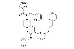 N-benzyl-N-[3-[[3-(2-morpholinoethoxy)-N-(phenylcarbamoyl)anilino]methyl]cyclohexyl]-2-furamide