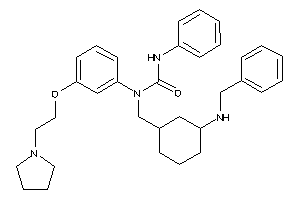 1-[[3-(benzylamino)cyclohexyl]methyl]-3-phenyl-1-[3-(2-pyrrolidinoethoxy)phenyl]urea