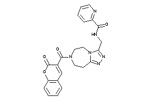 N-[[7-(2-ketochromene-3-carbonyl)-5,6,8,9-tetrahydro-[1,2,4]triazolo[3,4-g][1,4]diazepin-3-yl]methyl]picolinamide