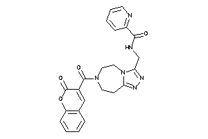 Image of N-[[7-(2-ketochromene-3-carbonyl)-5,6,8,9-tetrahydro-[1,2,4]triazolo[3,4-g][1,4]diazepin-3-yl]methyl]picolinamide