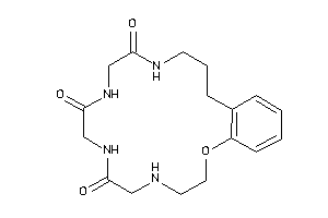 2-oxa-5,8,11,14-tetrazabicyclo[16.4.0]docosa-1(18),19,21-triene-7,10,13-trione