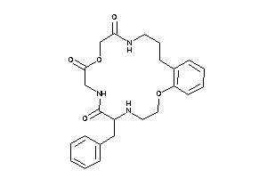 6-benzyl-2,11-dioxa-5,8,14-triazabicyclo[16.4.0]docosa-1(18),19,21-triene-7,10,13-trione