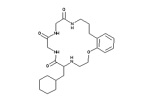 6-(cyclohexylmethyl)-2-oxa-5,8,11,14-tetrazabicyclo[16.4.0]docosa-1(18),19,21-triene-7,10,13-trione