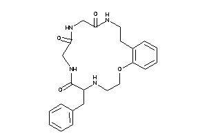 6-benzyl-2-oxa-5,8,11,14-tetrazabicyclo[15.4.0]henicosa-1(17),18,20-triene-7,10,13-trione