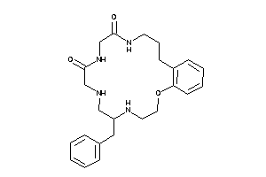 Image of 6-benzyl-2-oxa-5,8,11,14-tetrazabicyclo[16.4.0]docosa-1(18),19,21-triene-10,13-quinone