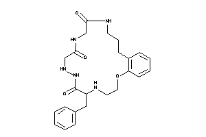 6-benzyl-2-oxa-5,8,9,12,15-pentazabicyclo[17.4.0]tricosa-1(19),20,22-triene-7,11,14-trione