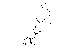 Image of (3-phenoxypiperidino)-[4-([1,2,4]triazolo[4,3-a]pyrimidin-3-yl)phenyl]methanone