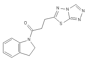 Image of 1-indolin-1-yl-3-([1,2,4]triazolo[3,4-b][1,3,4]thiadiazol-6-yl)propan-1-one