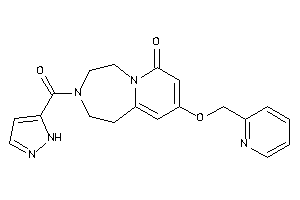 3-(1H-pyrazole-5-carbonyl)-9-(2-pyridylmethoxy)-1,2,4,5-tetrahydropyrido[2,1-g][1,4]diazepin-7-one