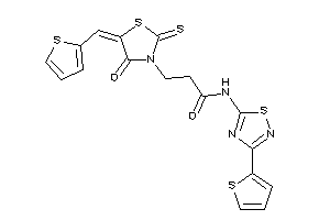 Image of 3-[4-keto-5-(2-thenylidene)-2-thioxo-thiazolidin-3-yl]-N-[3-(2-thienyl)-1,2,4-thiadiazol-5-yl]propionamide