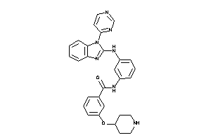 3-(4-piperidyloxy)-N-[3-[[1-(4-pyrimidyl)benzimidazol-2-yl]amino]phenyl]benzamide