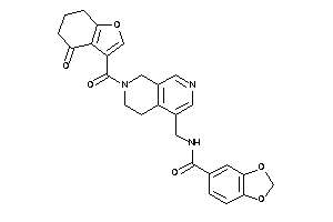 N-[[7-(4-keto-6,7-dihydro-5H-benzofuran-3-carbonyl)-6,8-dihydro-5H-2,7-naphthyridin-4-yl]methyl]-piperonylamide