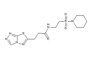Image of N-(2-piperidinosulfonylethyl)-3-([1,2,4]triazolo[3,4-b][1,3,4]thiadiazol-6-yl)propionamide