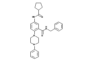 Image of N-benzyl-5-(cyclopentanecarbonylamino)-2-(4-phenylpiperazino)benzamide