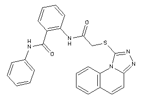 N-phenyl-2-[[2-([1,2,4]triazolo[4,3-a]quinolin-1-ylthio)acetyl]amino]benzamide