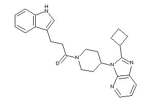Image of 1-[4-(2-cyclobutylimidazo[4,5-b]pyridin-3-yl)piperidino]-3-(1H-indol-3-yl)propan-1-one