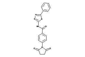 Image of N-(5-phenyl-1,3,4-oxadiazol-2-yl)-4-succinimido-benzamide