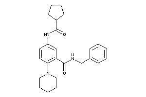 N-benzyl-5-(cyclopentanecarbonylamino)-2-piperidino-benzamide