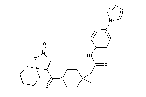 6-(3-keto-4-oxaspiro[4.5]decane-1-carbonyl)-N-(4-pyrazol-1-ylphenyl)-6-azaspiro[2.5]octane-1-carboxamide