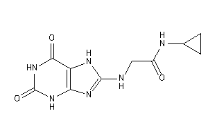 Image of N-cyclopropyl-2-[(2,6-diketo-3,7-dihydropurin-8-yl)amino]acetamide