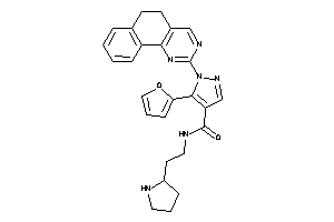 Image of 1-(5,6-dihydrobenzo[h]quinazolin-2-yl)-5-(2-furyl)-N-(2-pyrrolidin-2-ylethyl)pyrazole-4-carboxamide