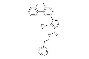 Image of 5-cyclopropyl-1-(5,6-dihydrobenzo[h]quinazolin-2-yl)-N-[2-(2-pyridyl)ethyl]pyrazole-4-carboxamide