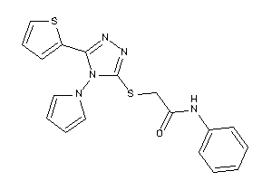 Image of N-phenyl-2-[[4-pyrrol-1-yl-5-(2-thienyl)-1,2,4-triazol-3-yl]thio]acetamide